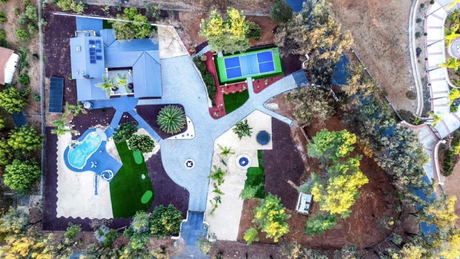 Aerial estate view