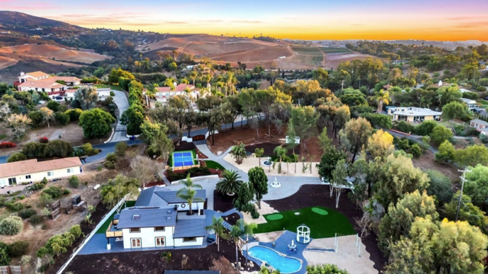 Aerial neighbourhood view